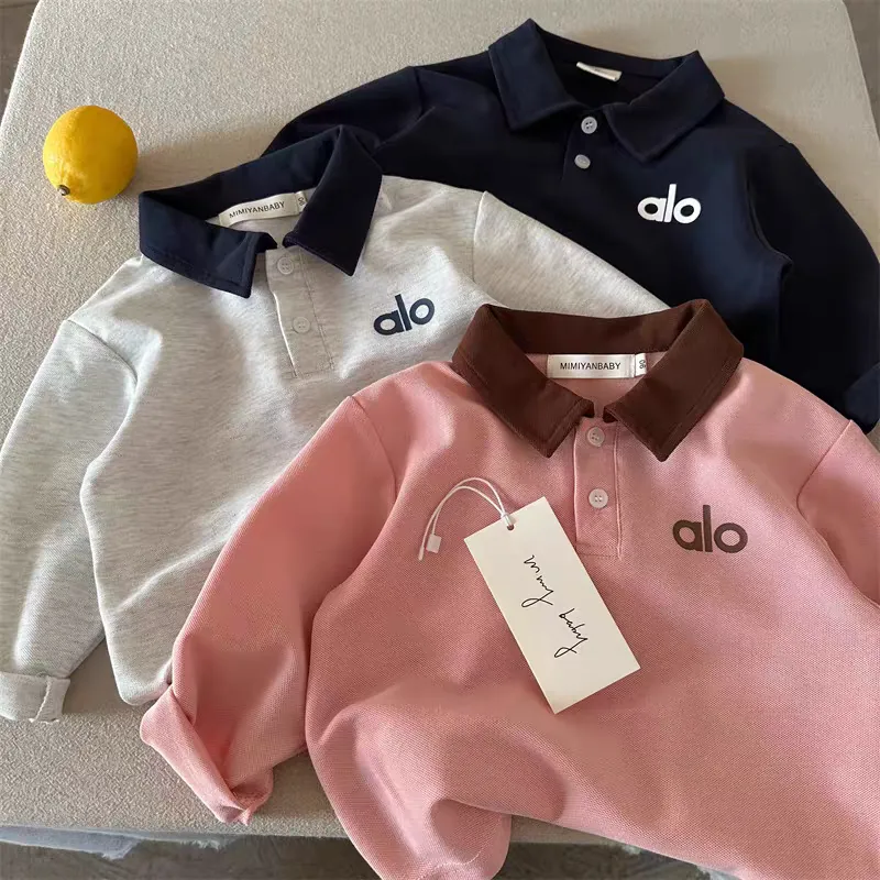 【90-150cm】おしゃれ見え さっぱりした印象 楽しく着られる カジュアル 三色選べる 長袖 Tシャツ