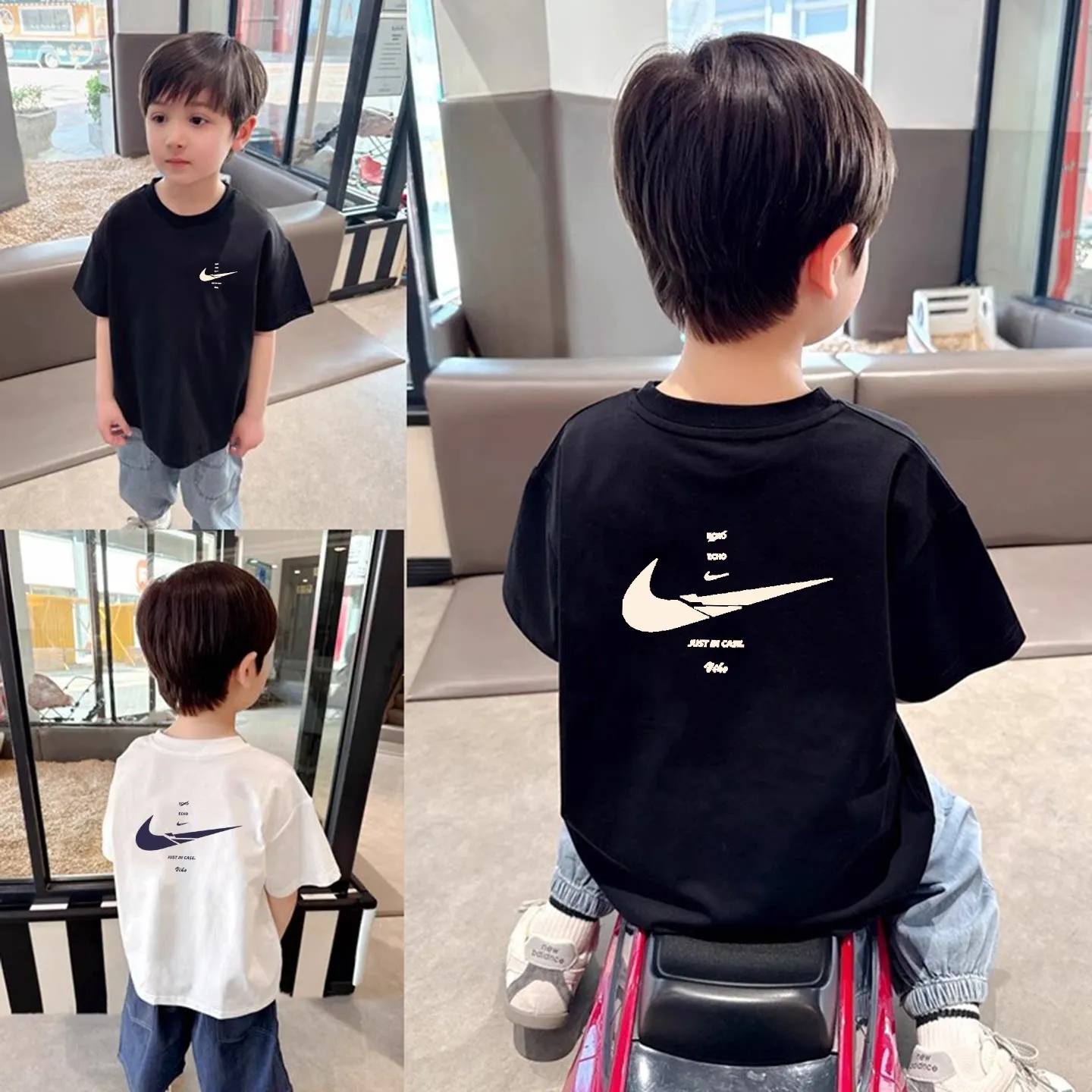 【90-160cm】動きやすいデザイン 毎日着たい おしゃれ見え カジュアル 二色選べる 半袖 Tシャツ