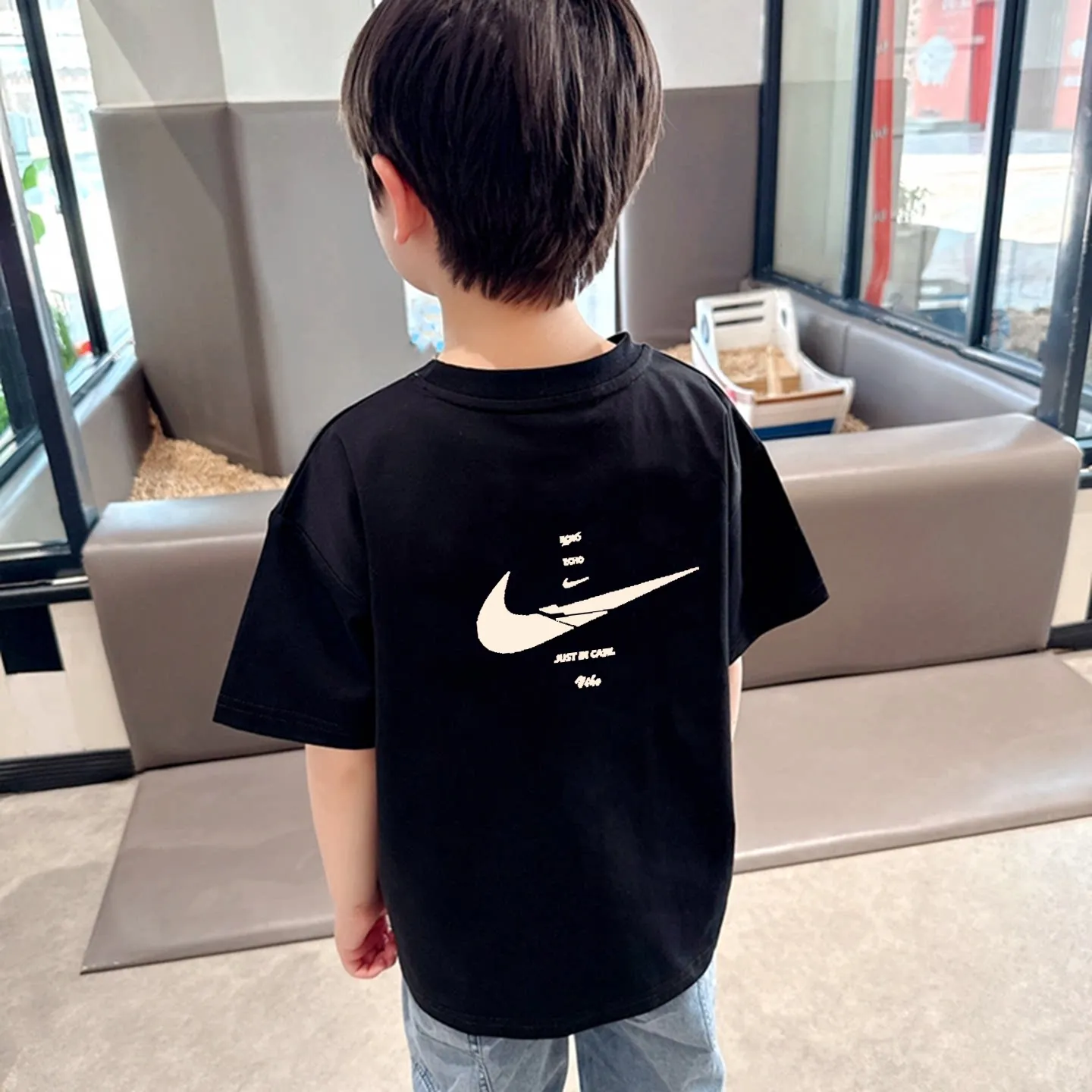 【90-160cm】動きやすいデザイン 毎日着たい おしゃれ見え カジュアル 二色選べる 半袖 Tシャツ