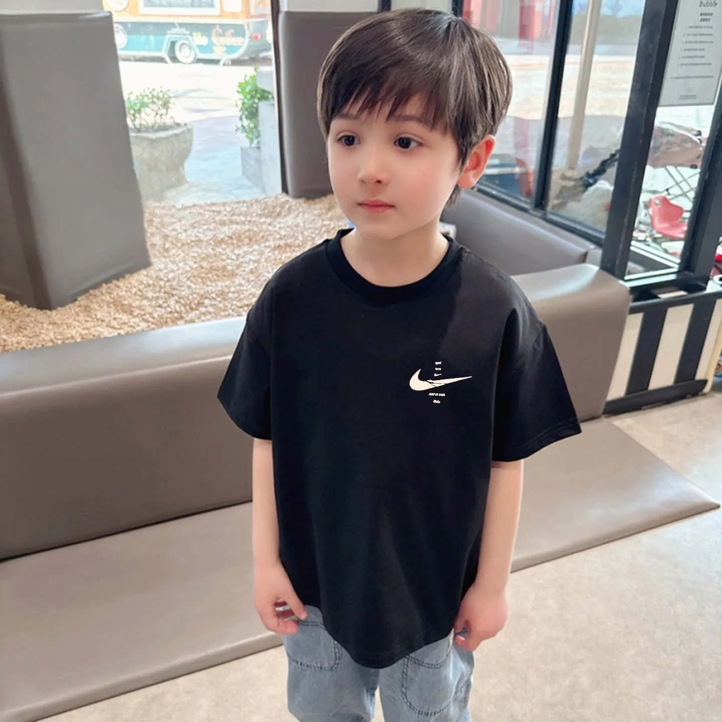 【90-160cm】動きやすいデザイン 毎日着たい おしゃれ見え カジュアル 二色選べる 半袖 Tシャツ