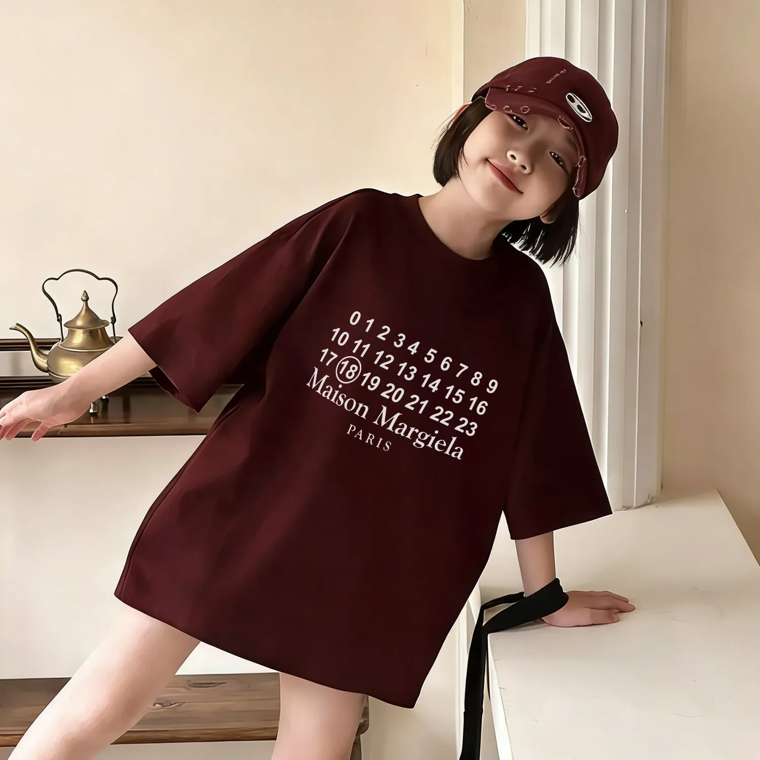 【90-160cm】ベーシック 目を引く デイリー使い カジュアル 着せやすい 女の子 半袖 Tシャツ