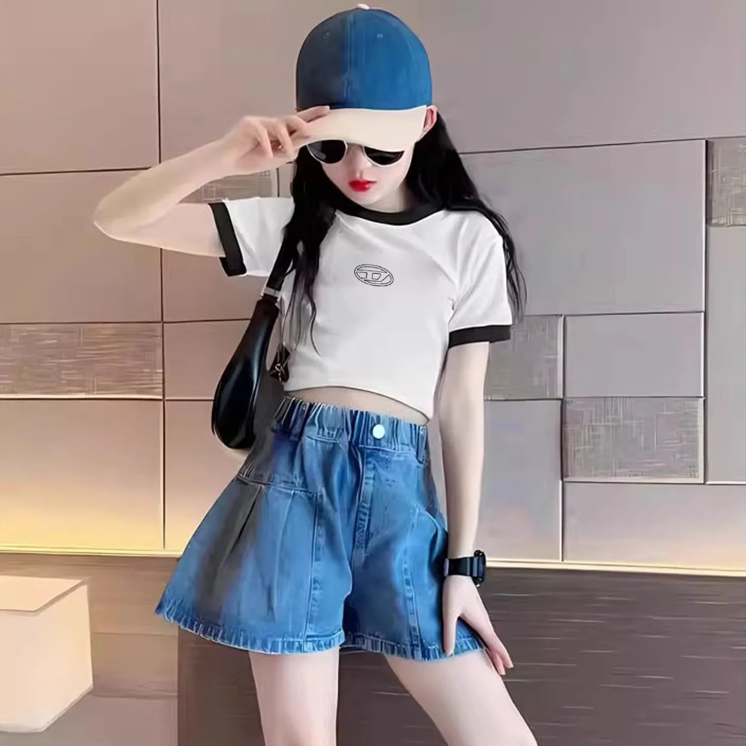 【120-170cm】おしゃれ度UP デイリー使いに最適 カジュアル 女の子 半袖 Ｔシャツ