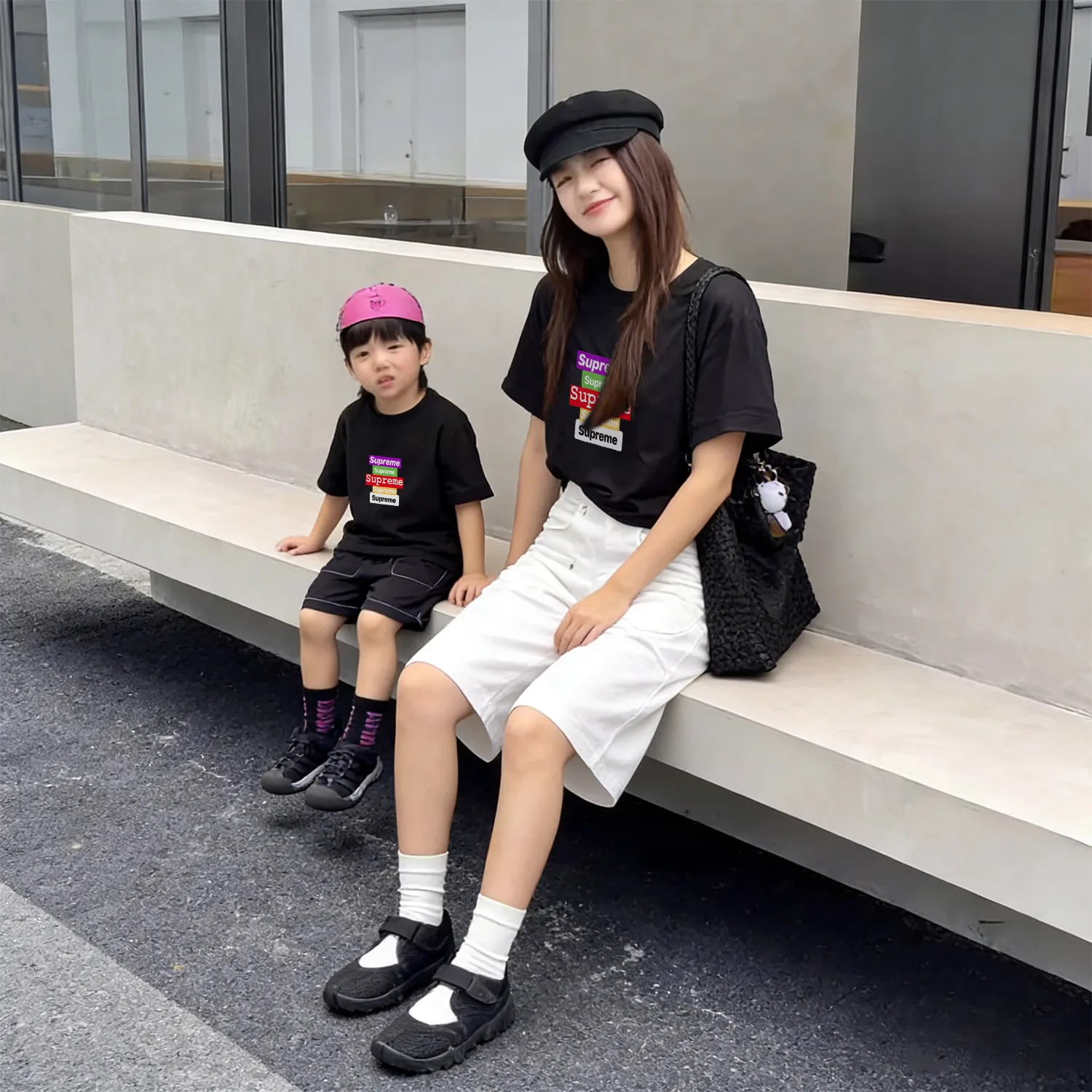 【90-160cm+親サイズ】話題沸騰中 爆売れ必至 トレンド  カジュアル 親子ペア 半袖 Ｔシャツ