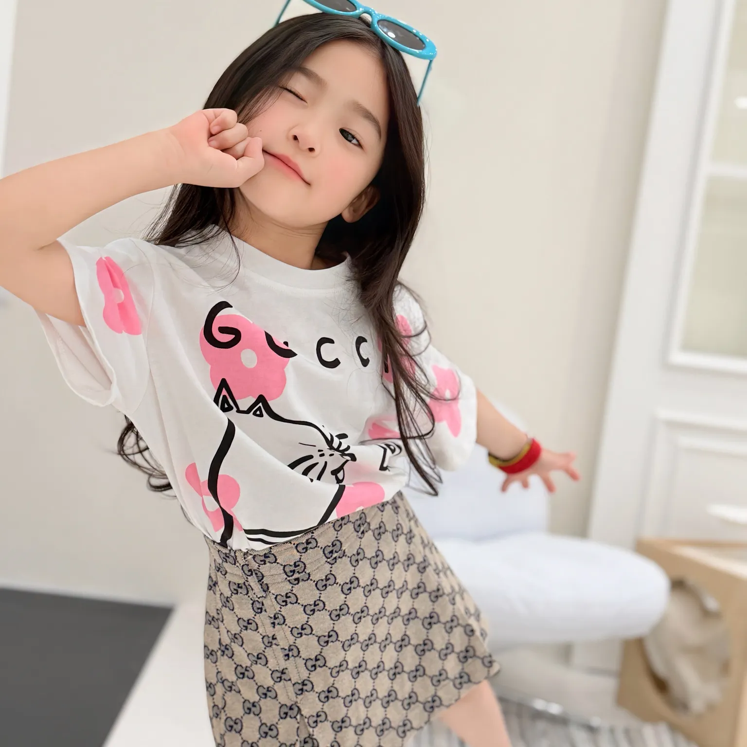 【100-160cm】子ども服に最適 オシャレ度高め 快適な着用感 カジュアル 合わせやすい 半袖 Tシャツ