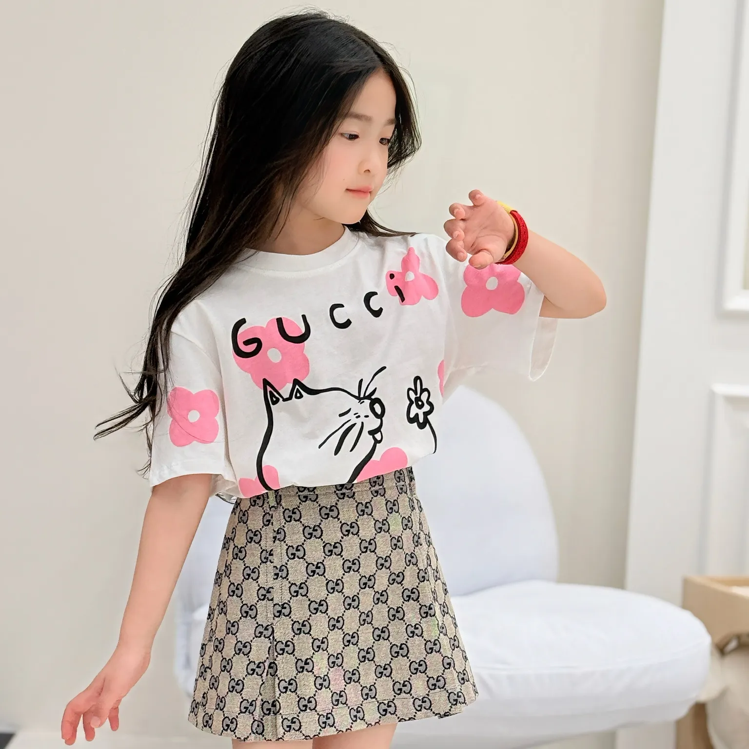 【100-160cm】子ども服に最適 オシャレ度高め 快適な着用感 カジュアル 合わせやすい 半袖 Tシャツ