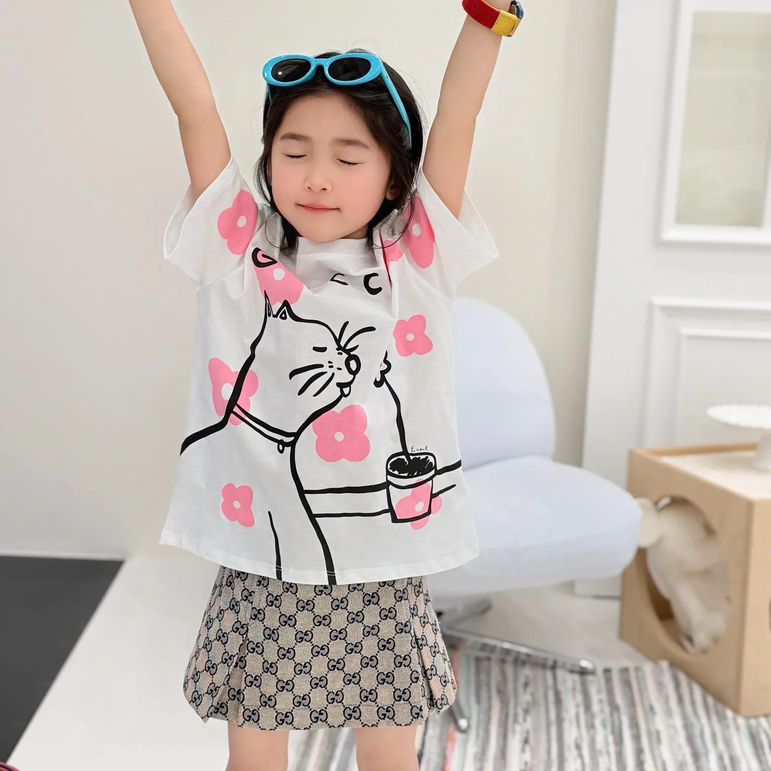 【100-160cm】子ども服に最適 オシャレ度高め 快適な着用感 カジュアル 合わせやすい 半袖 Tシャツ