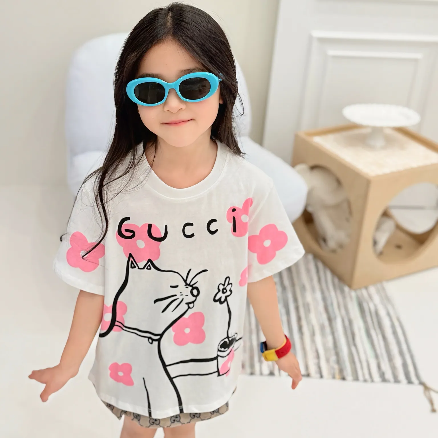 【100-160cm】子ども服に最適 オシャレ度高め 快適な着用感 カジュアル 合わせやすい 半袖 Tシャツ