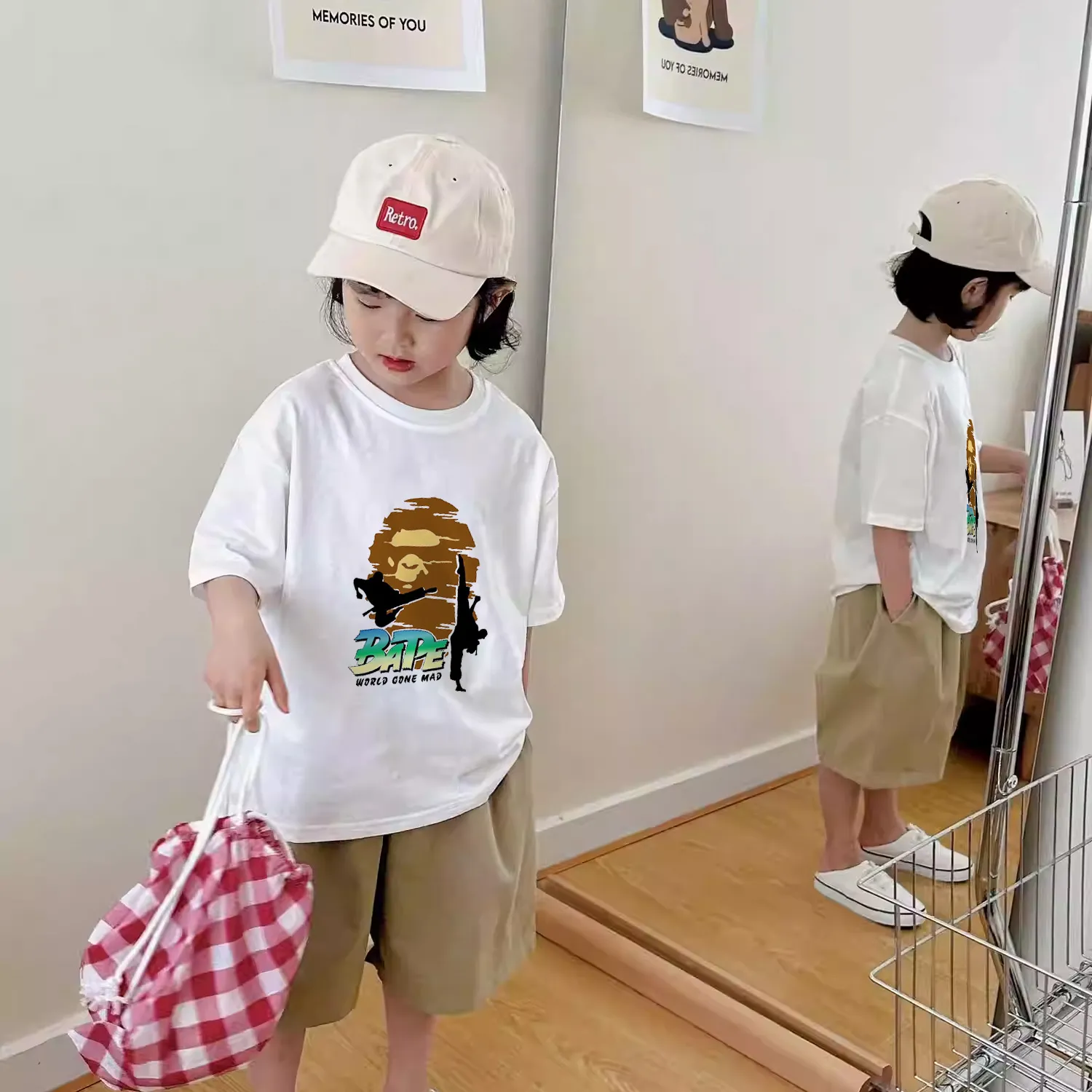 【90-160cm】元気いっぱい おしゃれ度アップ おしゃれ度アップ カジュアル 着せやすい 女の子 半袖 Tシャツ