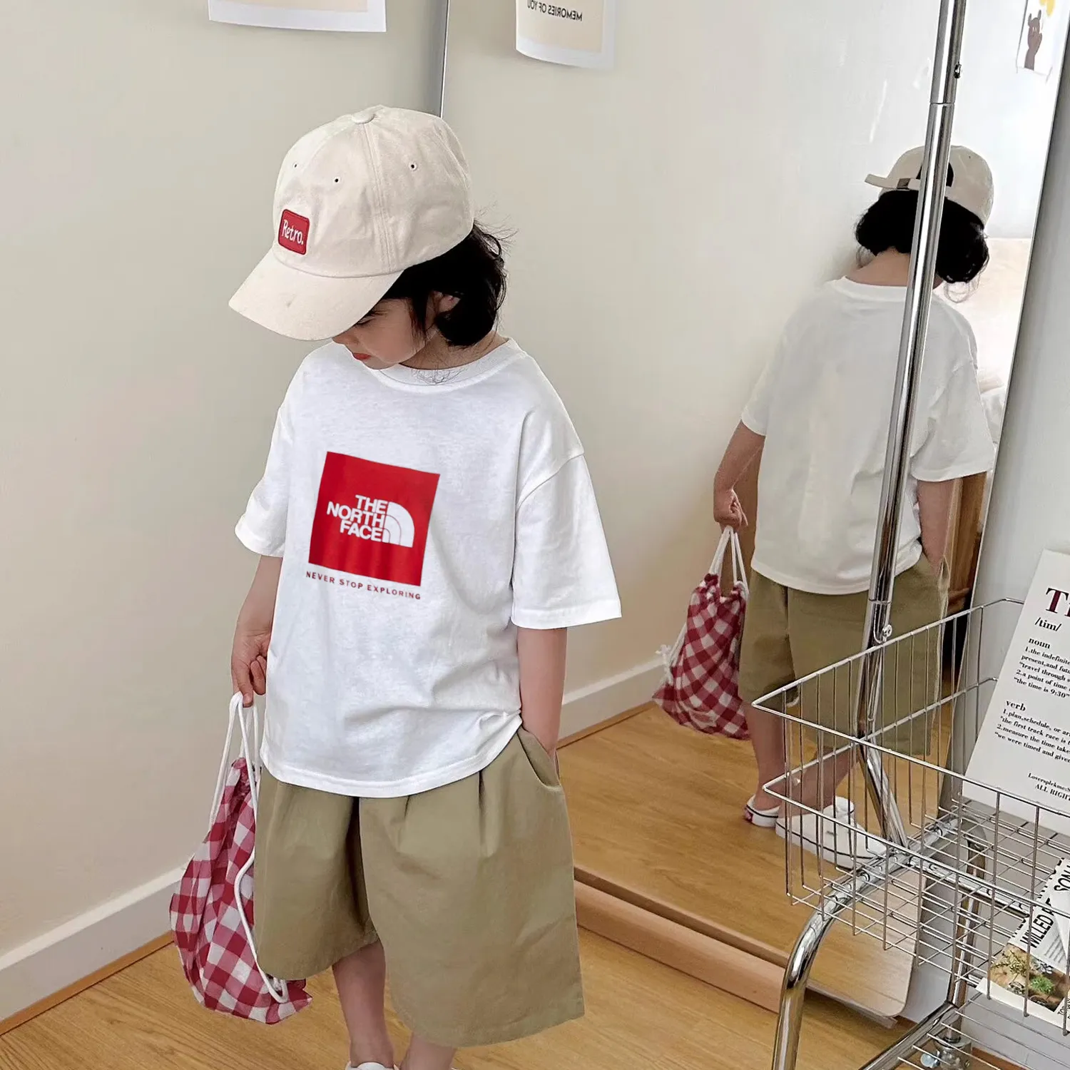 【90-160cm】トレンド感たっぷり 韓国風スタイル 爽やかな印象 カジュアル 着せやすい 女の子 半袖 Tシャツ