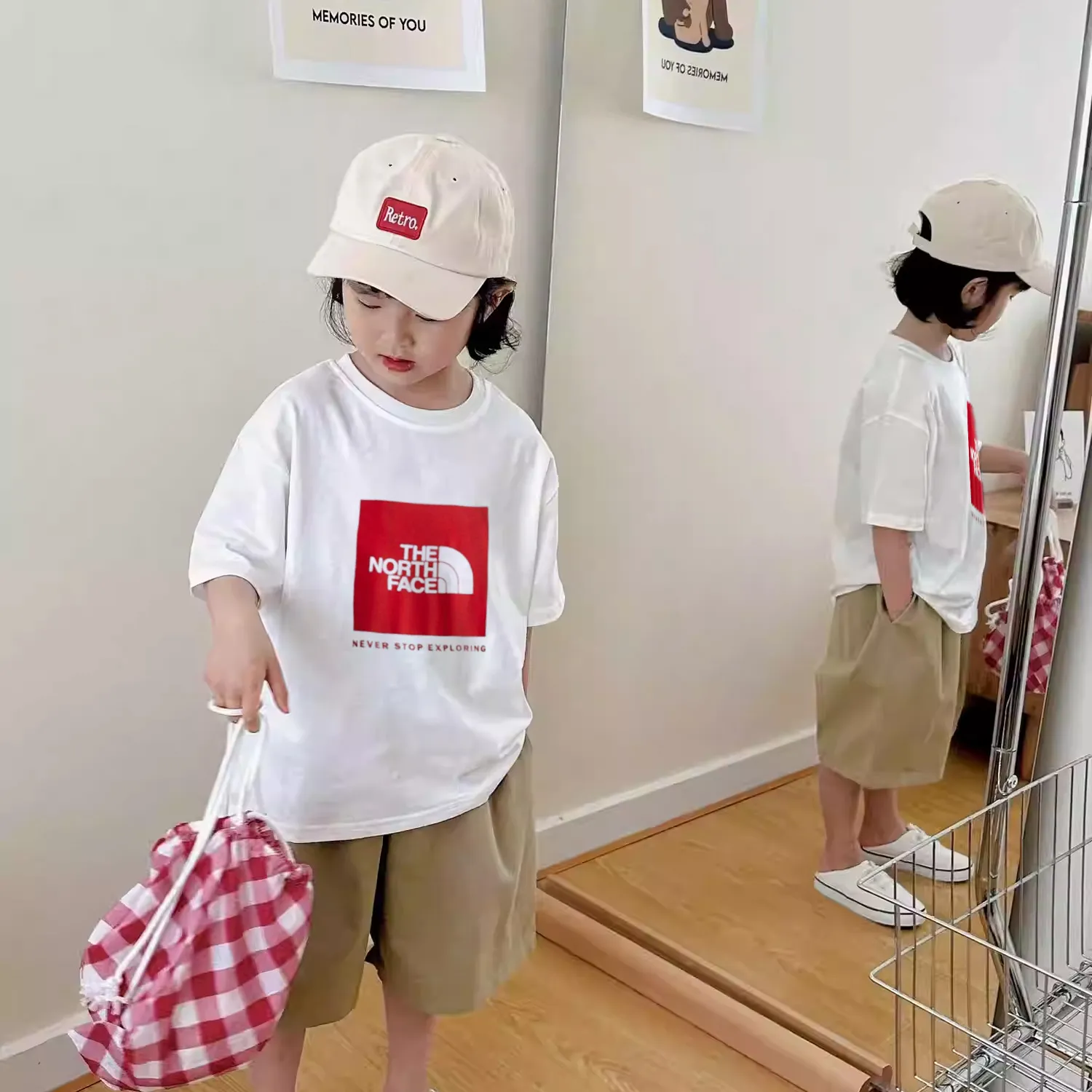 【90-160cm】トレンド感たっぷり 韓国風スタイル 爽やかな印象 カジュアル 着せやすい 女の子 半袖 Tシャツ