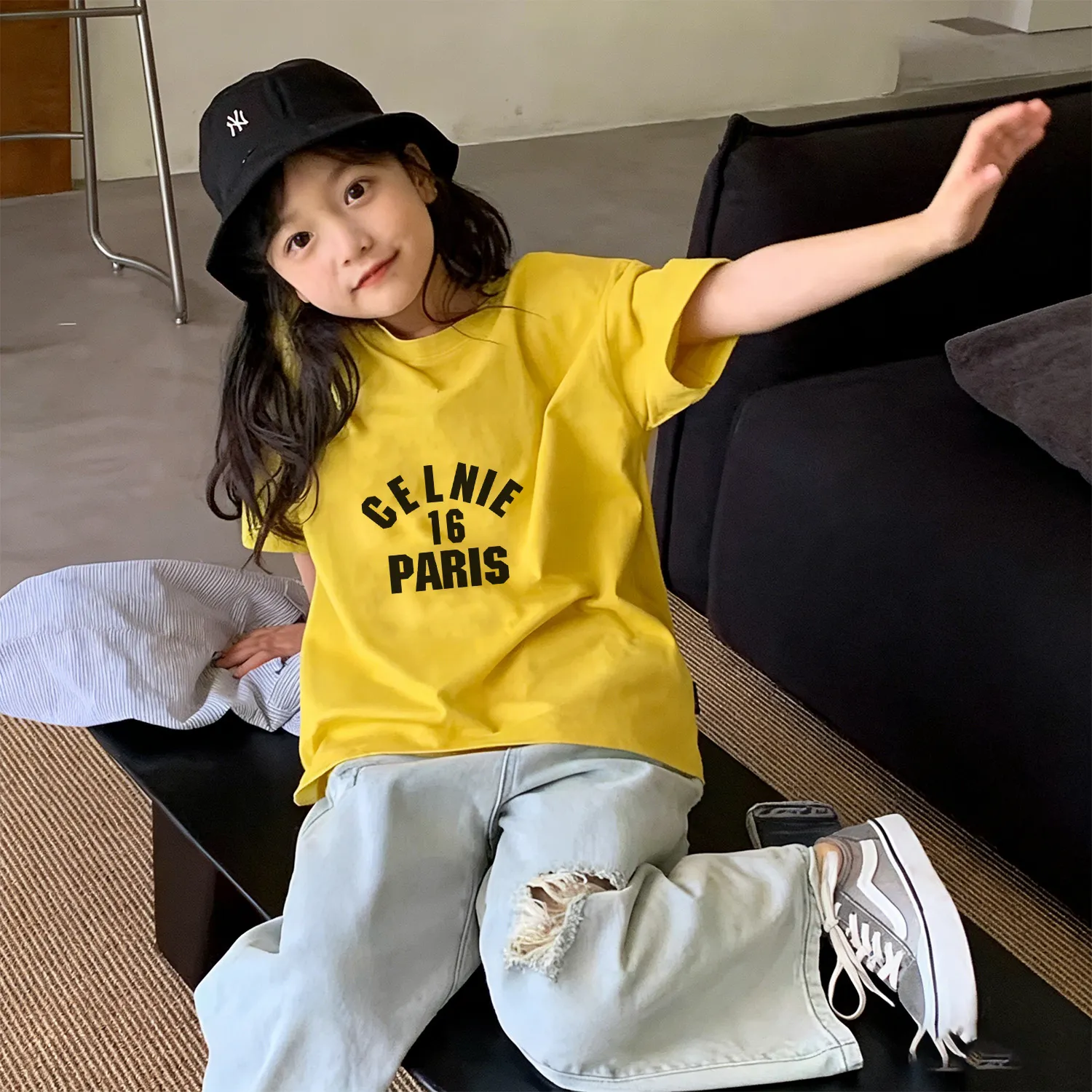 【90-160cm】おしゃれキッズ必見 好感度UP きれいめ カジュアル 女の子 半袖 Tシャツ