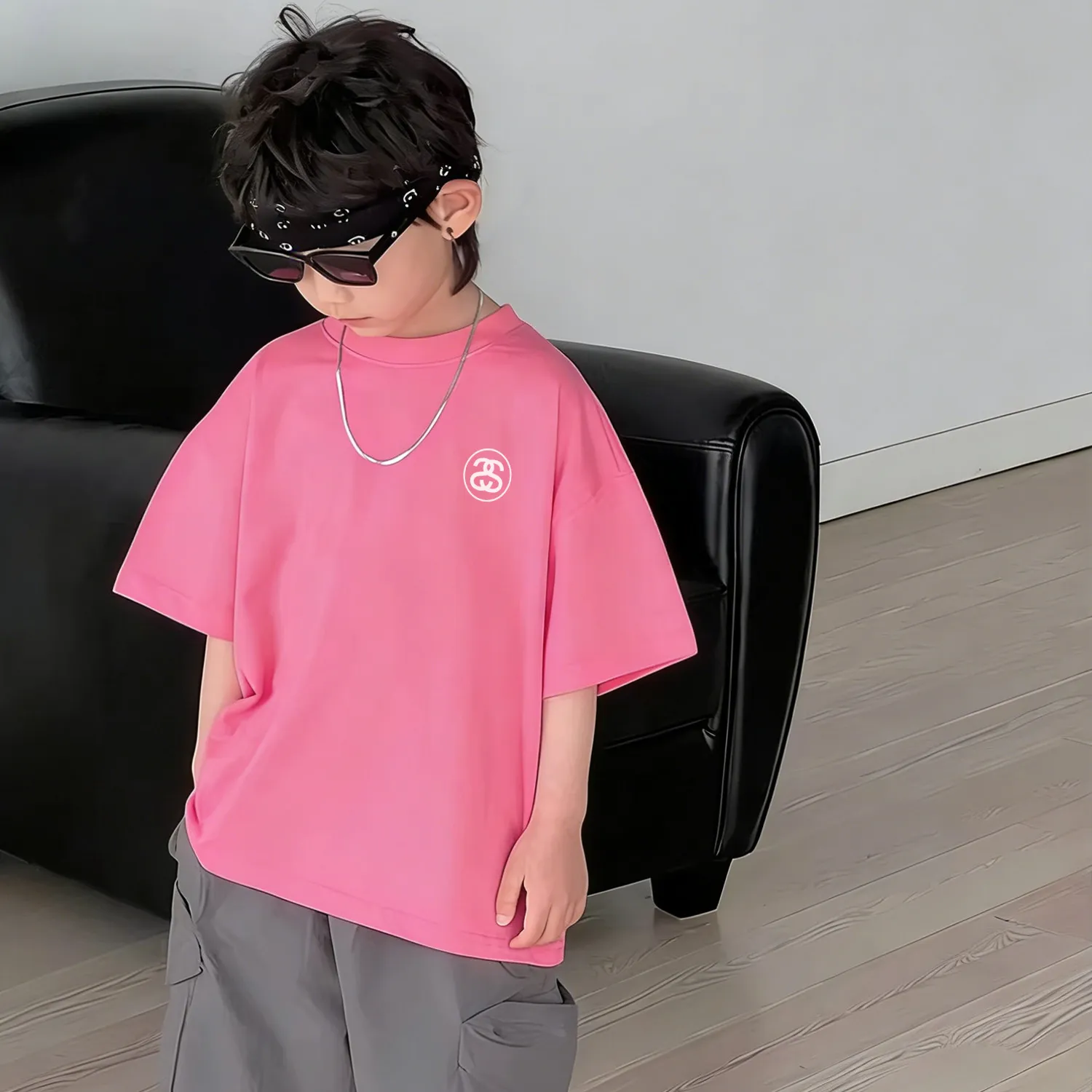 【90-160cm】リラックス感 リラックス感 主役トップス 気質いい 合わせやすい 半袖 Tシャツ