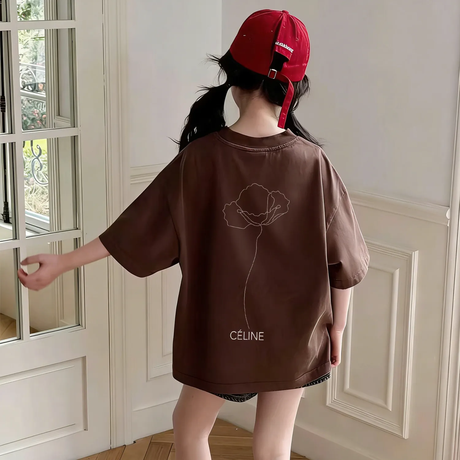 【90-160cm】SNS映え間違いなし 好感度UP デザイン満点 カジュアル 女の子 半袖 Tシャツ