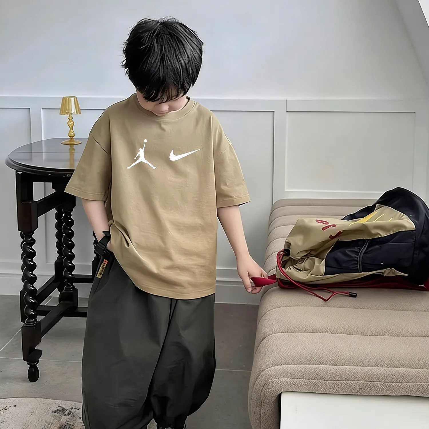 【90-160cm】トレンド感たっぷり 着回し最強 カジュアル クール 男の子 半袖 Ｔシャツ