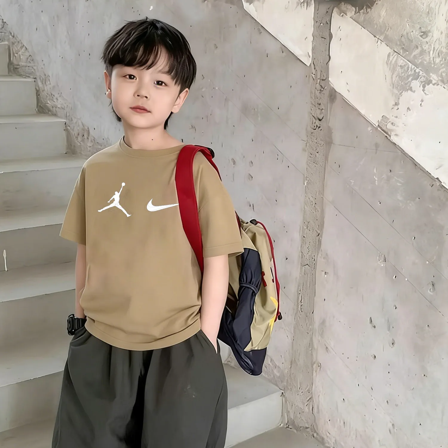 【90-160cm】トレンド感たっぷり 着回し最強 カジュアル クール 男の子 半袖 Ｔシャツ