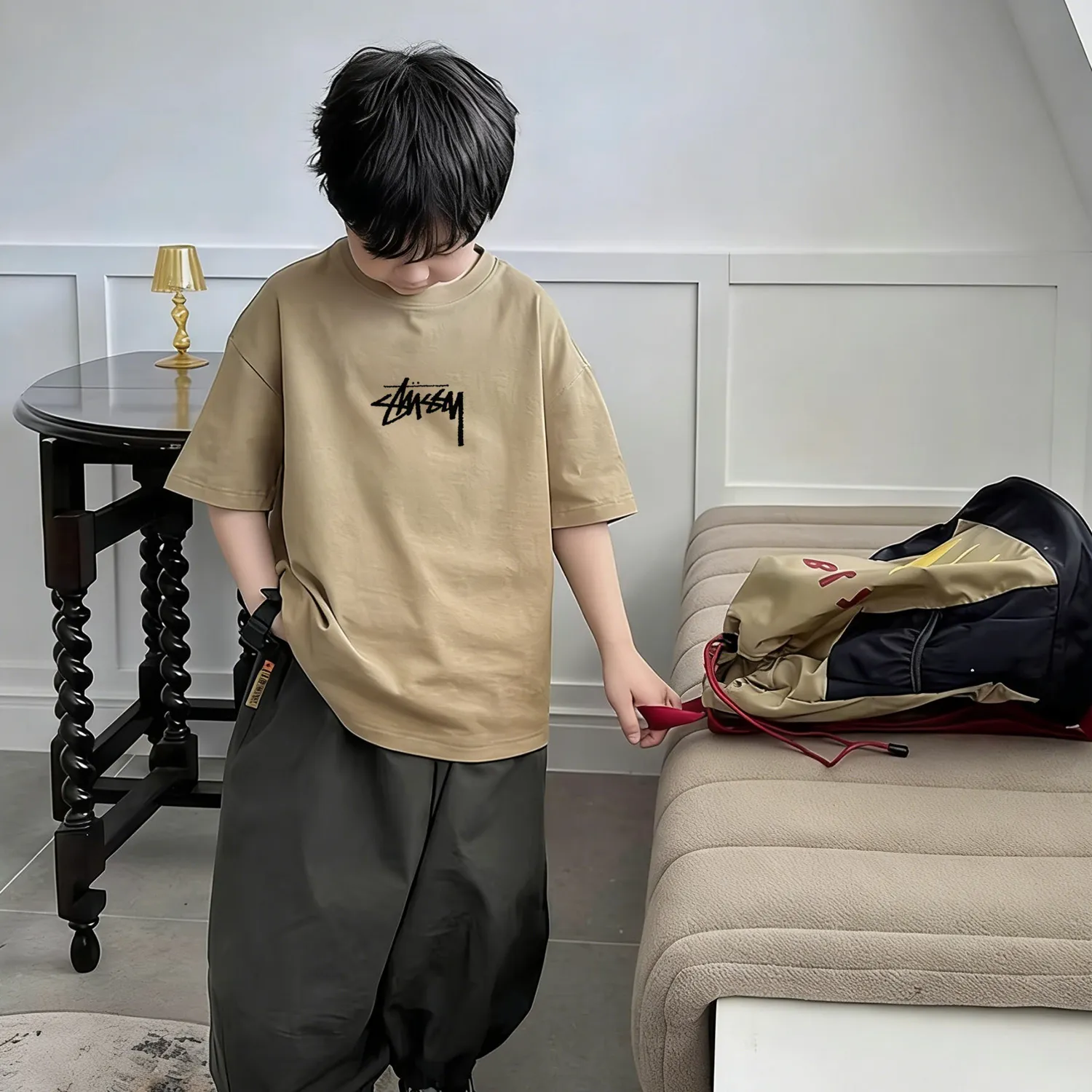 【90-160cm】ストリート感満載 デイリーに大活躍 カジュアル ロングセラー 男の子 半袖 Ｔシャツ