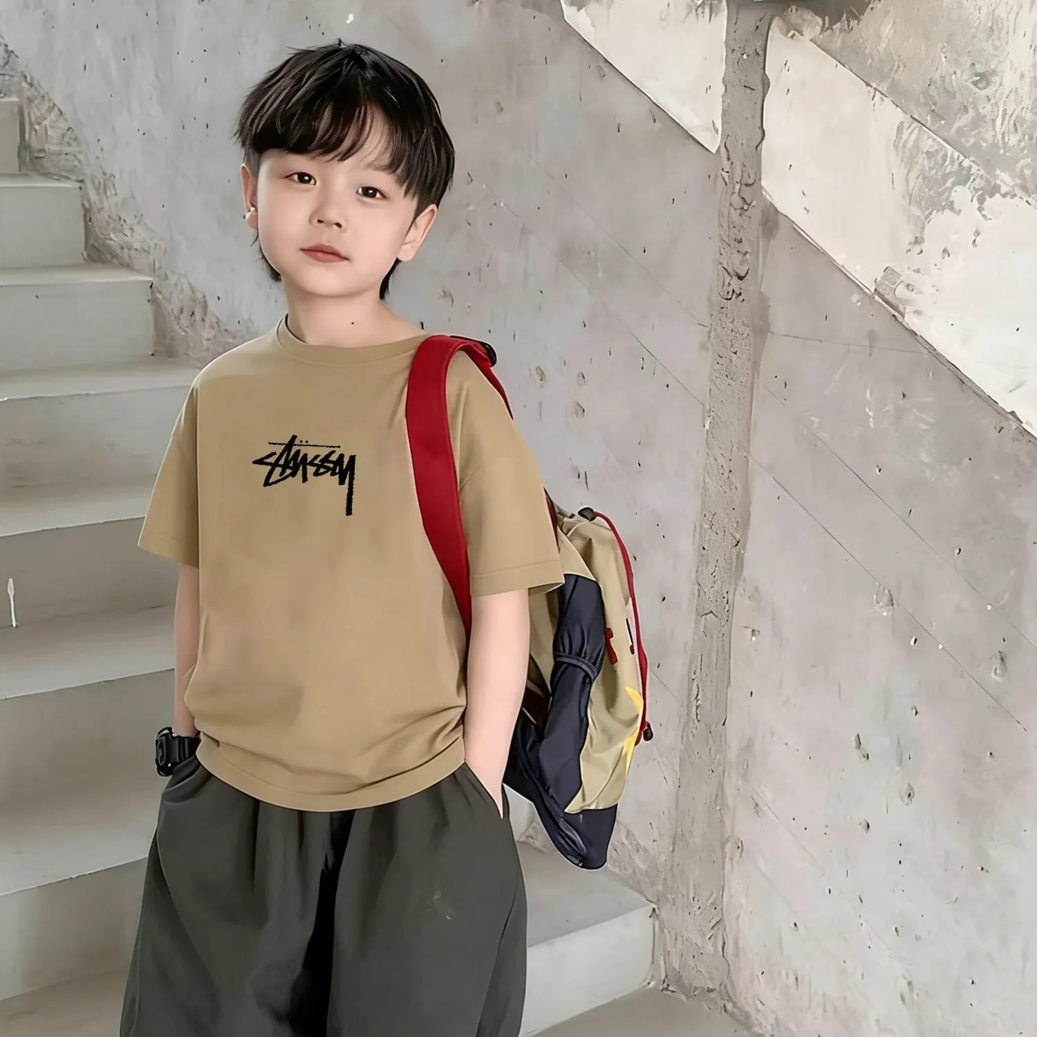 【90-160cm】ストリート感満載 デイリーに大活躍 カジュアル ロングセラー 男の子 半袖 Ｔシャツ