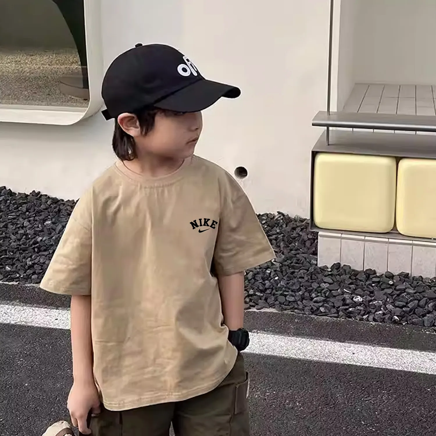 【90-160cm】動きやすい印象 コーデしやすい デイリー使い カジュアル 合わせやすい 半袖 Tシャツ