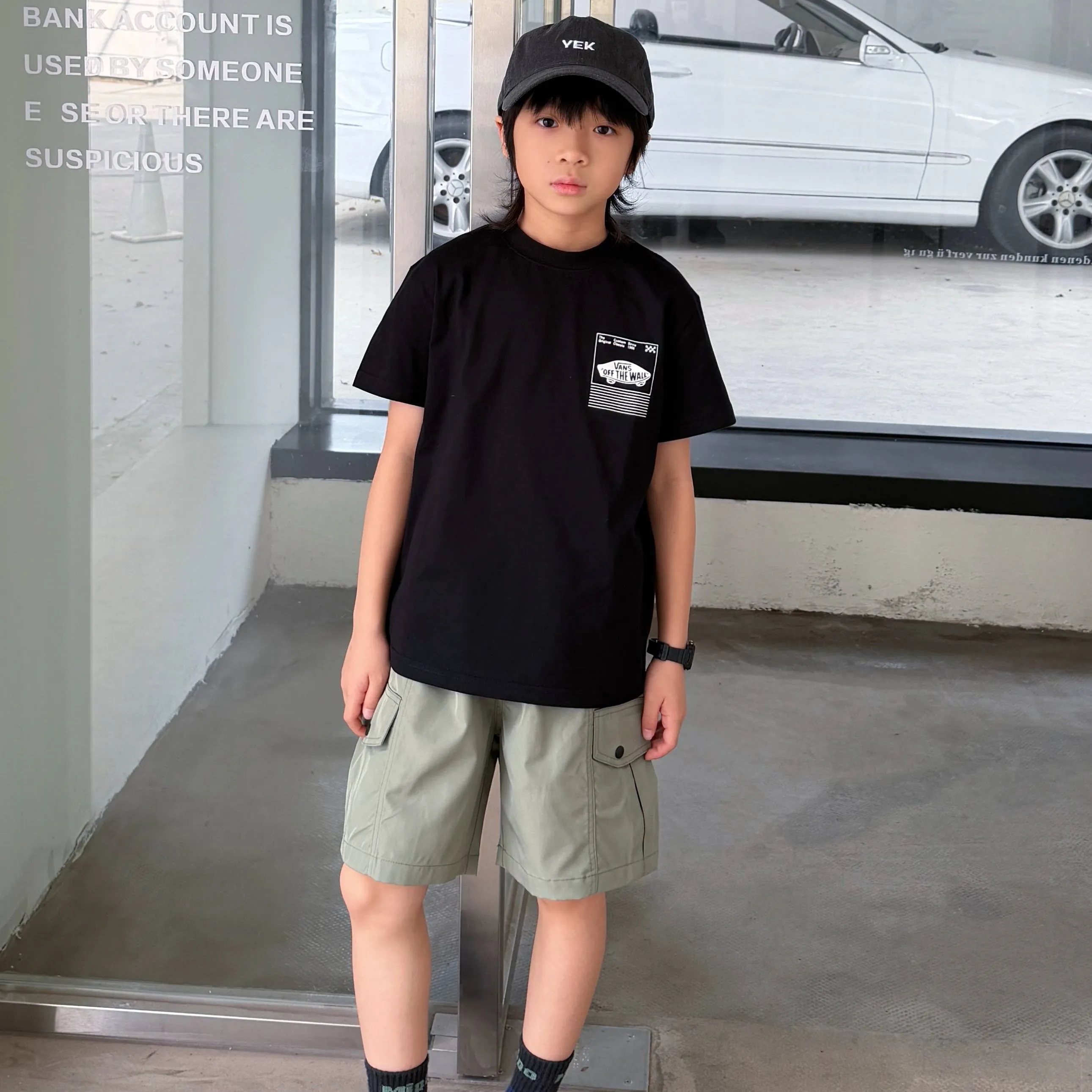 【90-160cm】デイリー使い 写真映え インスタ映え カジュアル 二色選べる 合わせやすい 半袖 Tシャツ