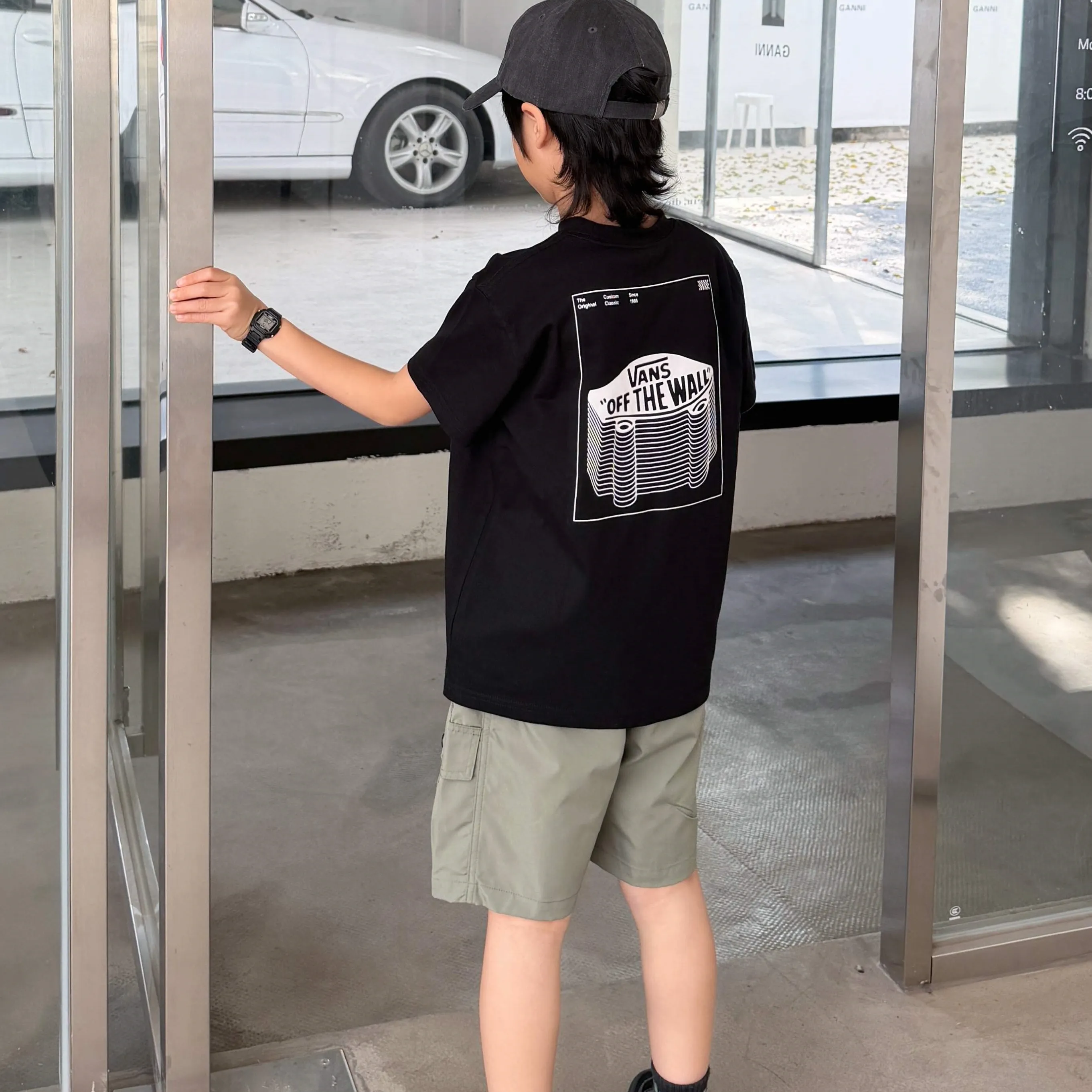 【90-160cm】デイリー使い 写真映え インスタ映え カジュアル 二色選べる 合わせやすい 半袖 Tシャツ