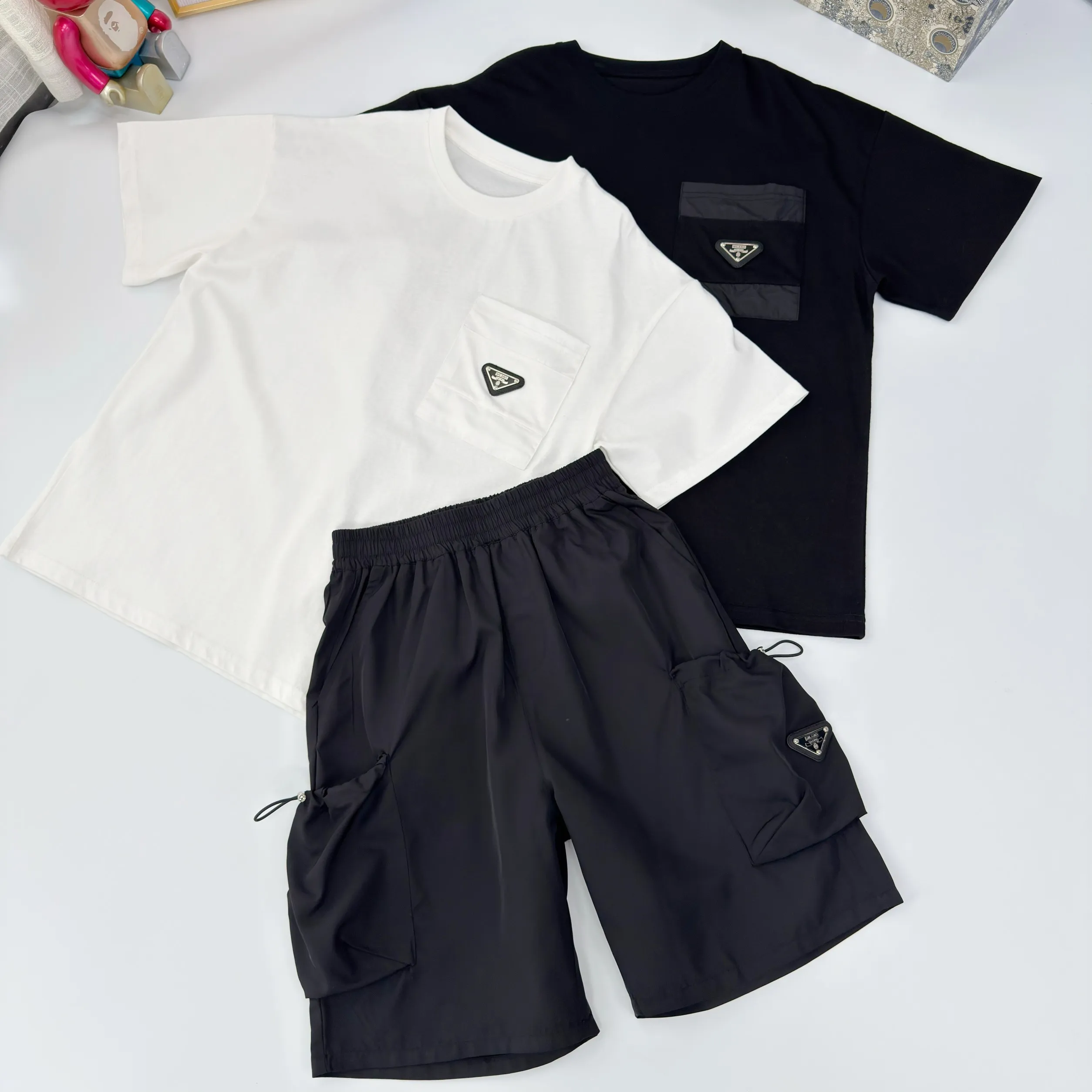 【100-170cm】一枚で主役 トレンドライク 明るい印象 カジュアル 合わせやすい 半袖 Tシャツ ショートパンツ