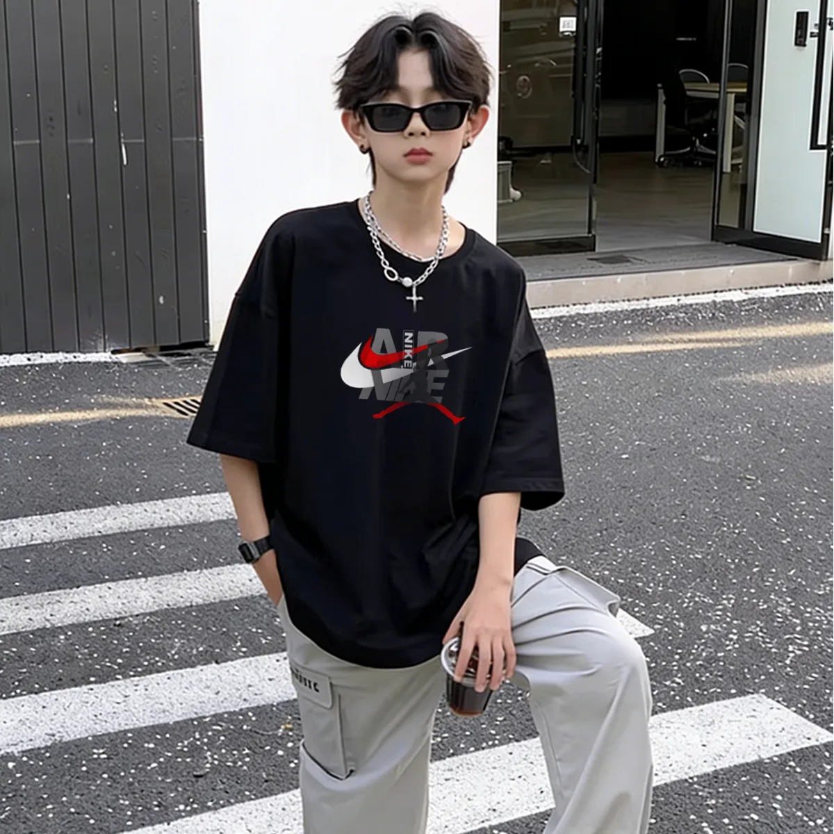 【90-160cm】トレンド感たっぷり 人気上昇中 カジュアル ストリート 男の子 半袖 Tシャツ