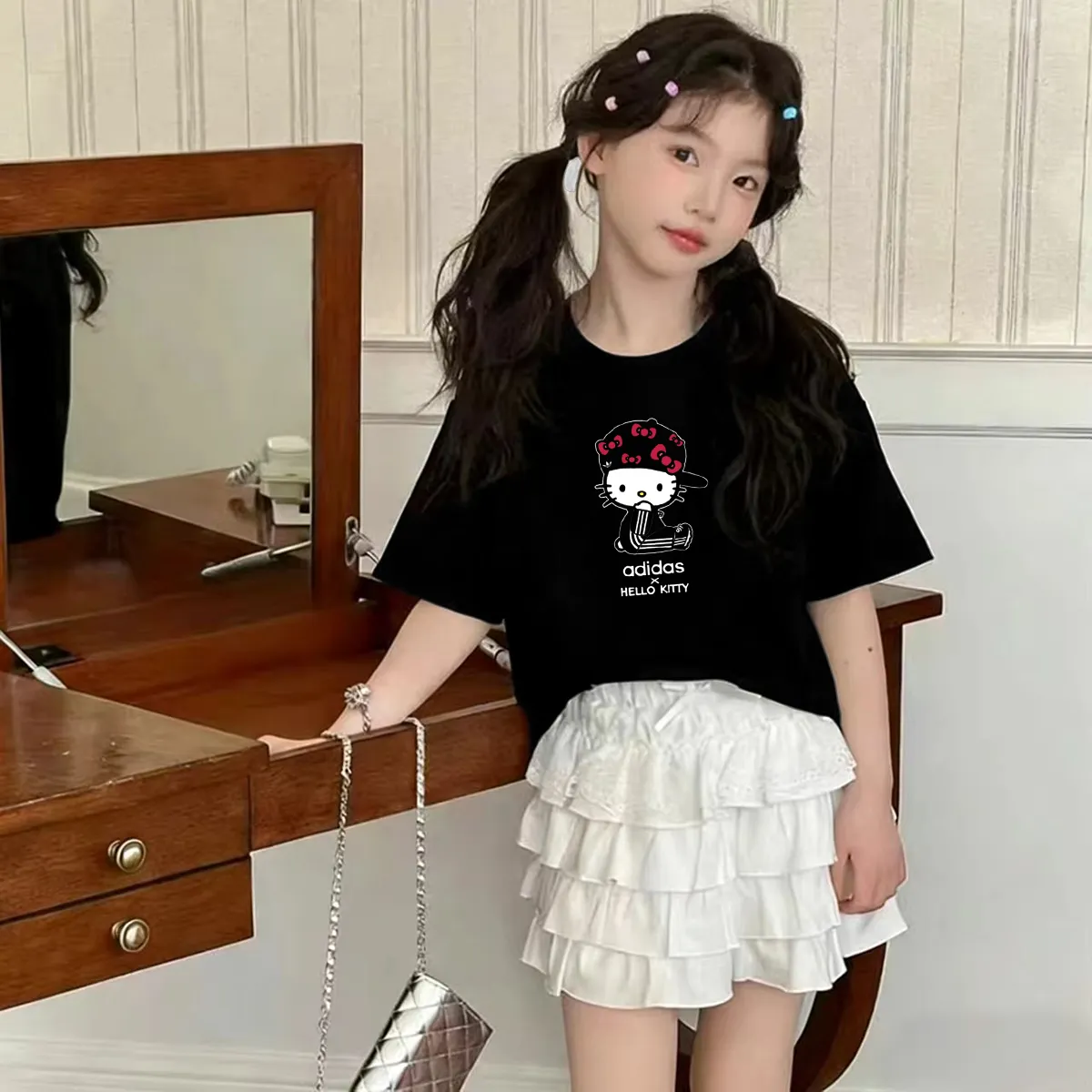 【90-160cm】毎日着たくなる 好感度UP カジュアル かわいさ満点 女の子 半袖 Tシャツ