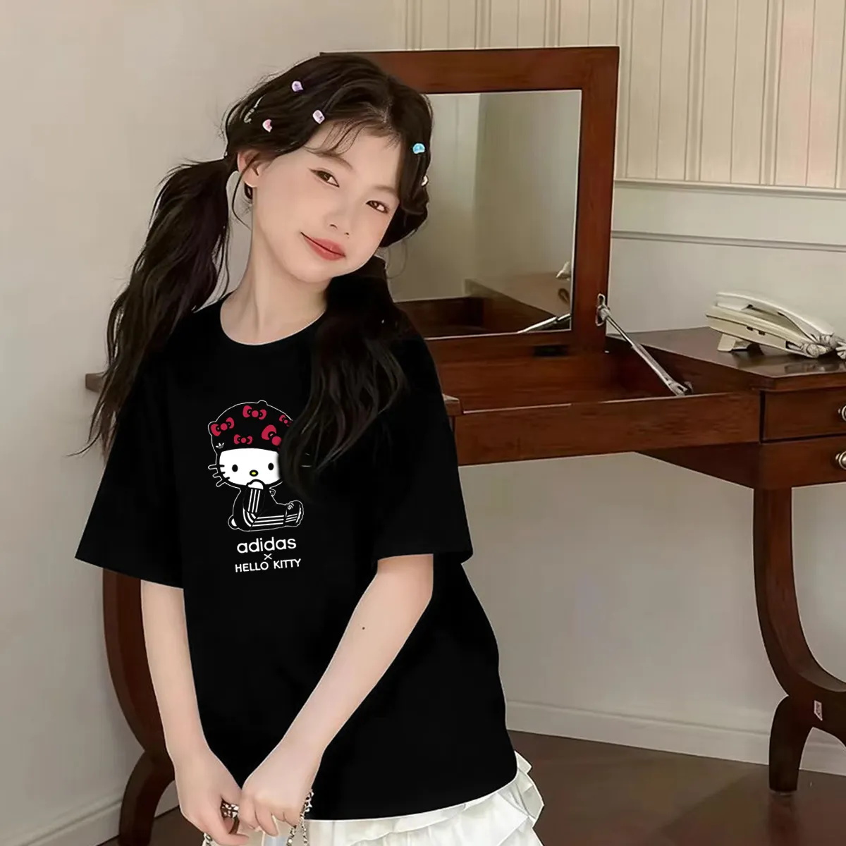 【90-160cm】毎日着たくなる 好感度UP カジュアル かわいさ満点 女の子 半袖 Tシャツ