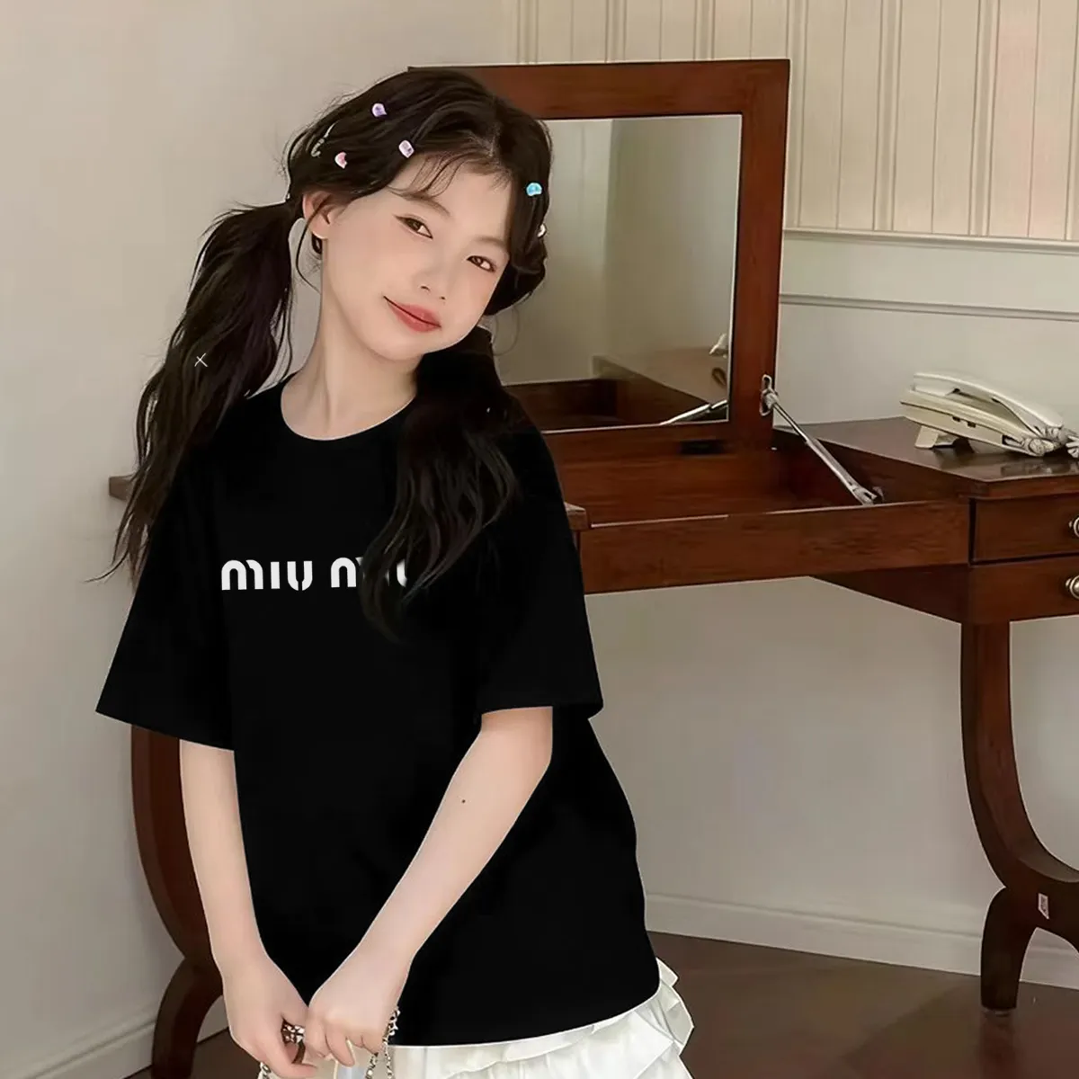 【90-160cm】ママたちに大好評 おしゃれ カジュアル 着心地良い 女の子 半袖 Tシャツ