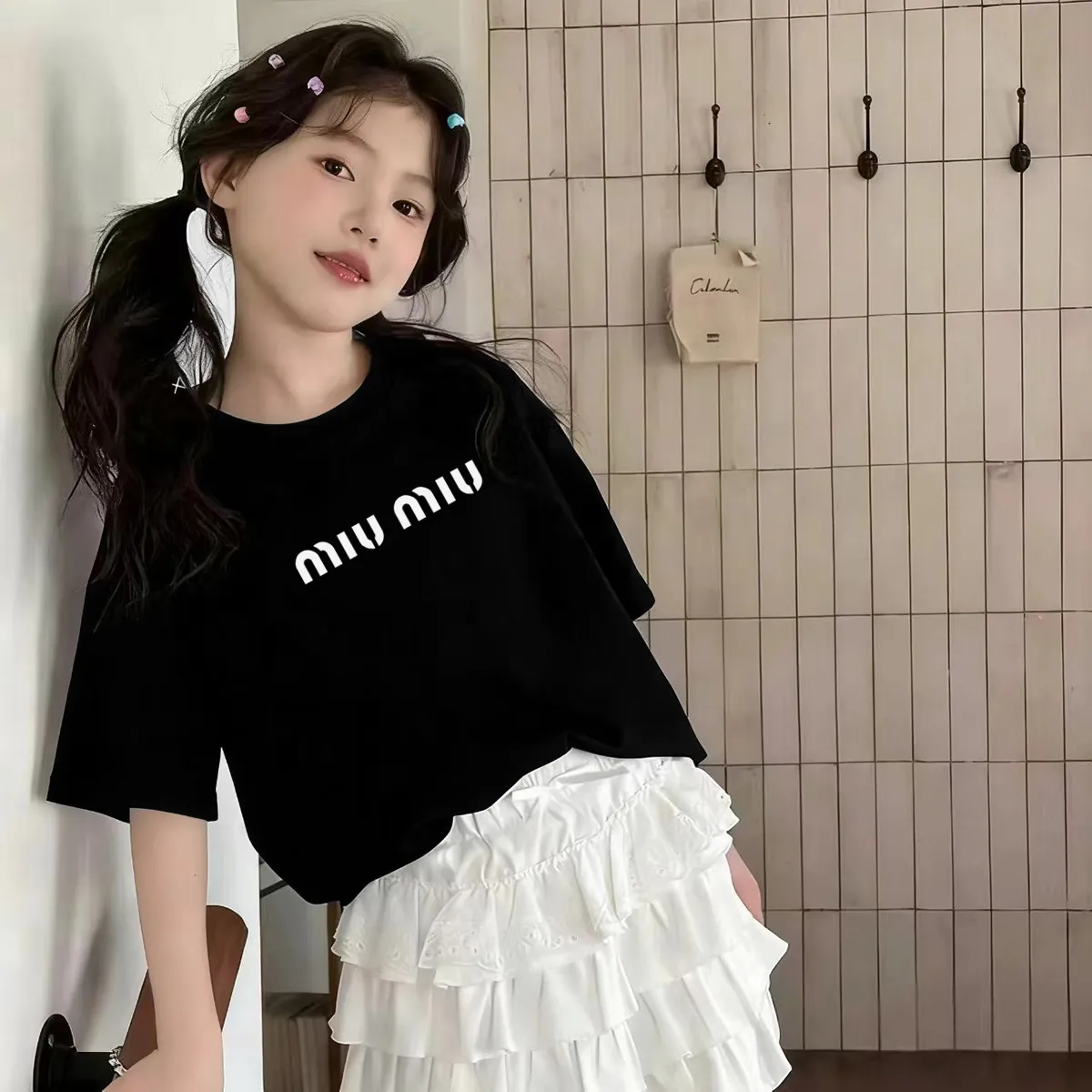 【90-160cm】ママたちに大好評 おしゃれ カジュアル 着心地良い 女の子 半袖 Tシャツ